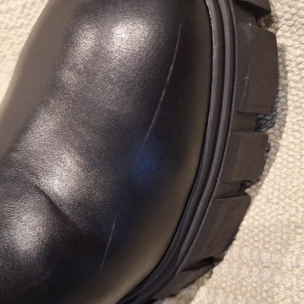 Nine West Kani clunky black stacked heeled knee boots 9M - Picture 9 of 10